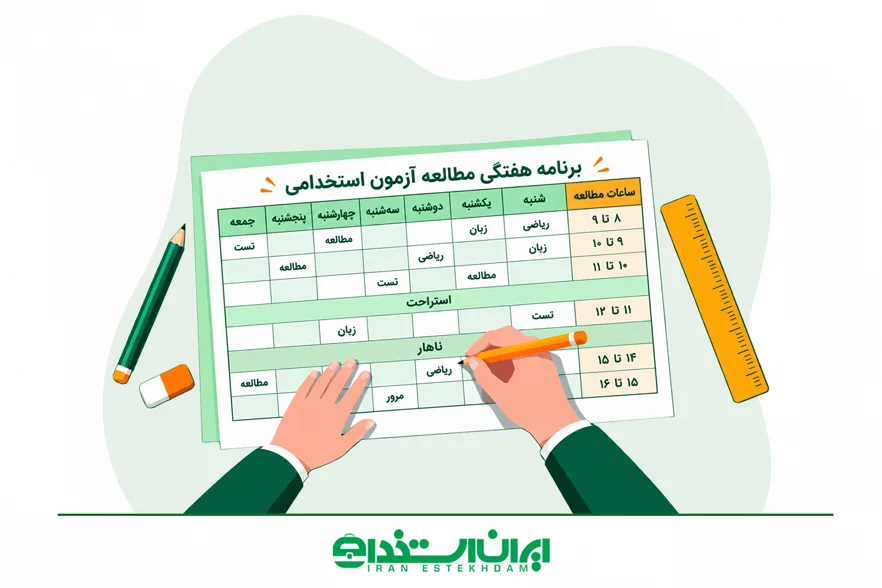 راهنمای برنامه ریزی برای آزمون استخدامی